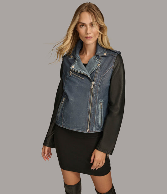 Moto Combo Leather Jacket