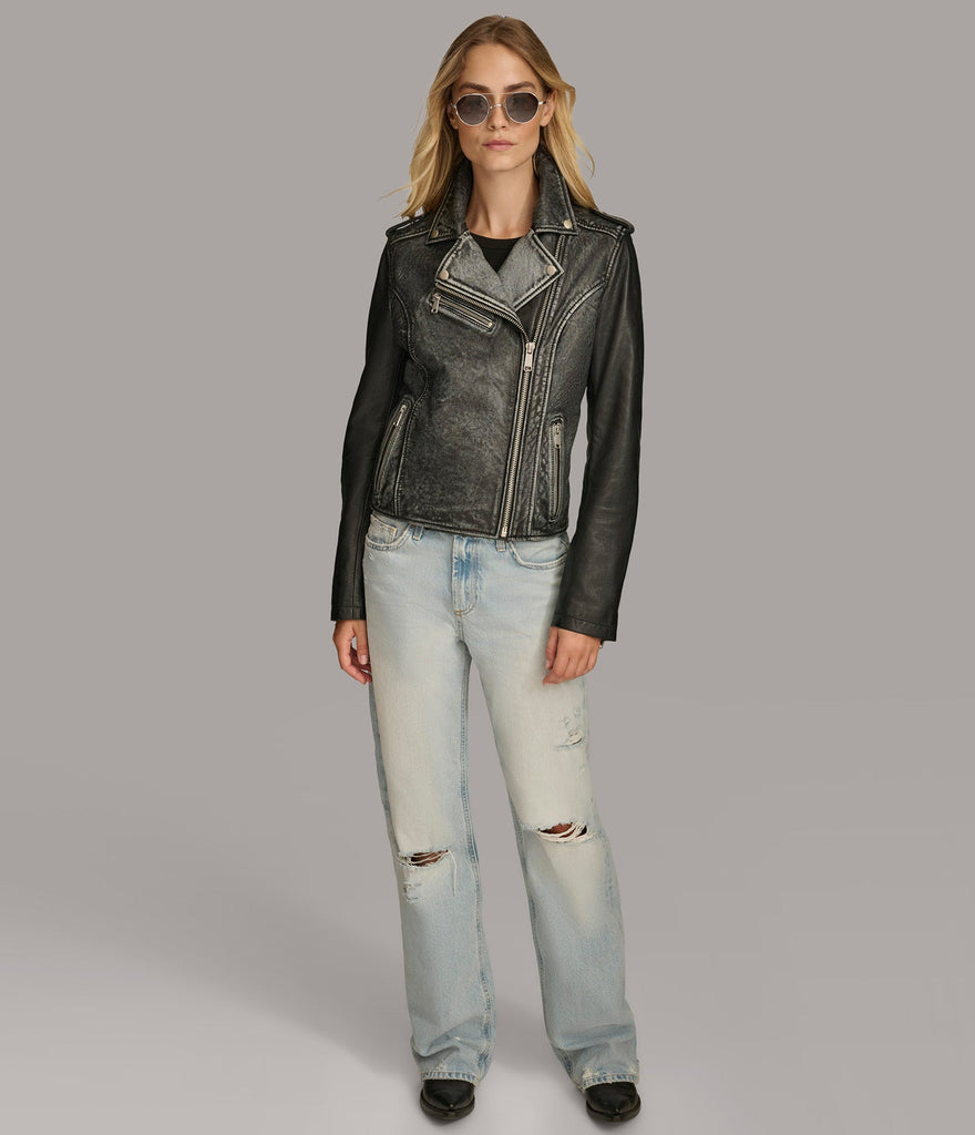 Moto Combo Leather Jacket