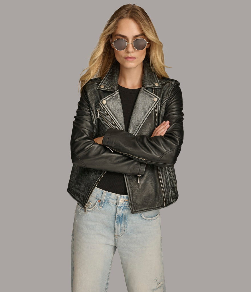 Moto Combo Leather Jacket