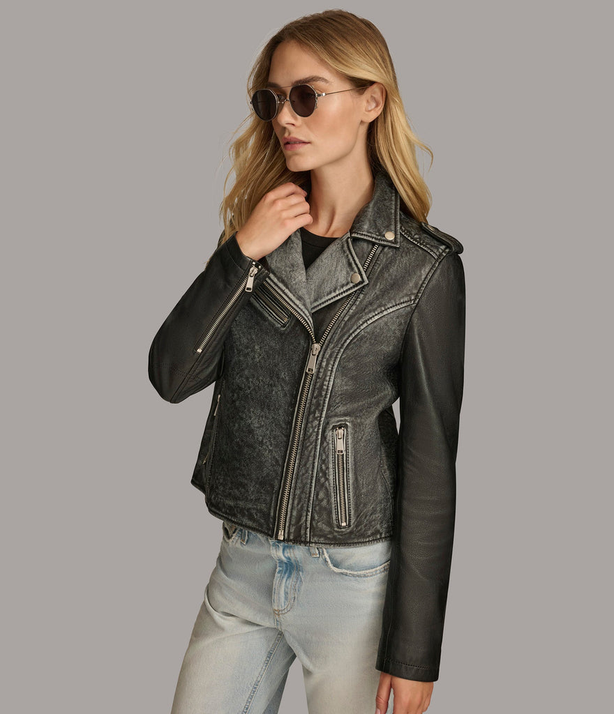 Moto Combo Leather Jacket