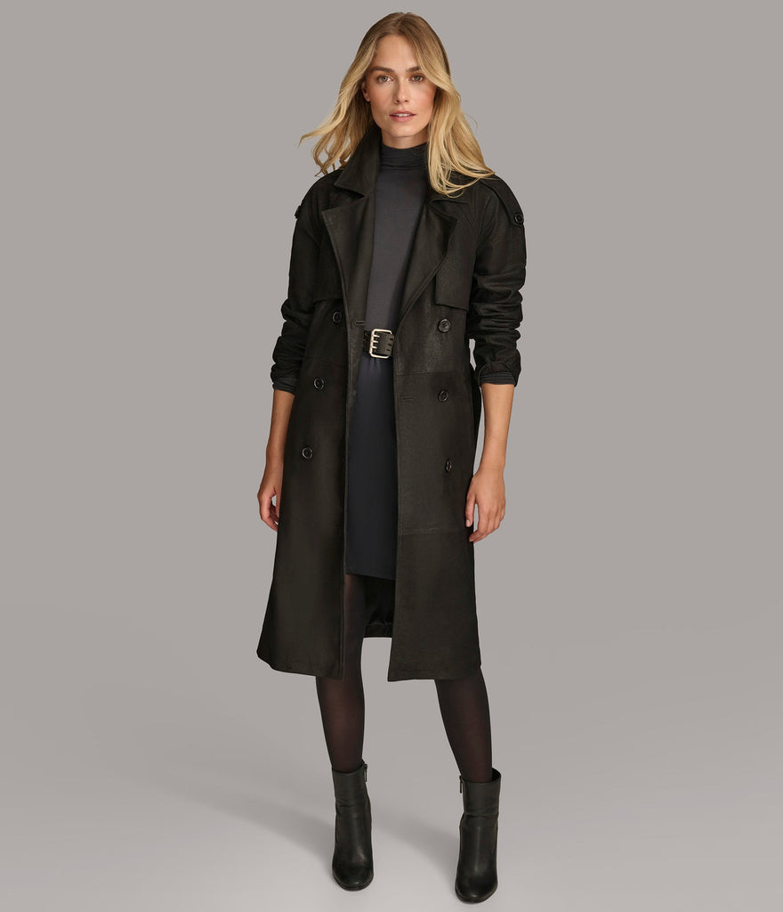 Trenchcoat Lederjacke