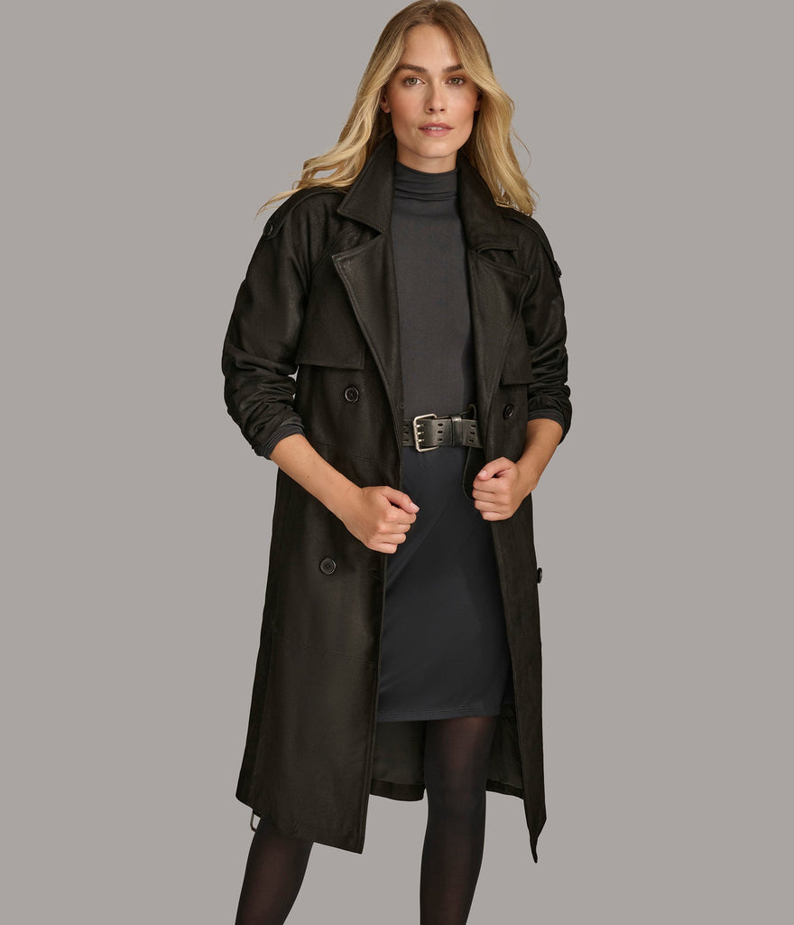 Trenchcoat Lederjacke