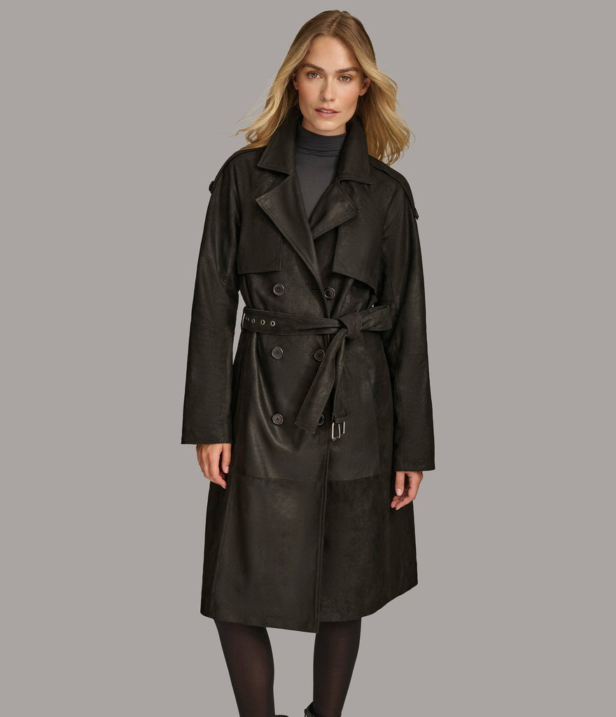 Trenchcoat Lederjacke