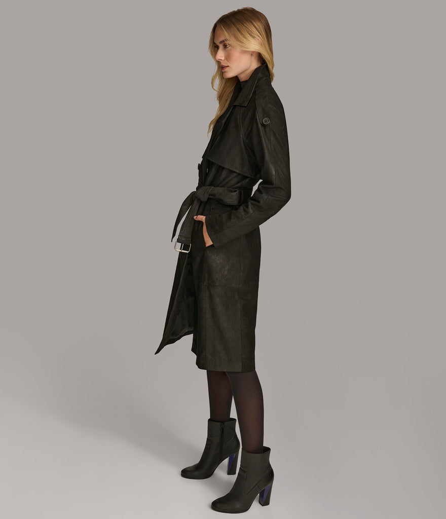 Trench Coat Leather Jacket