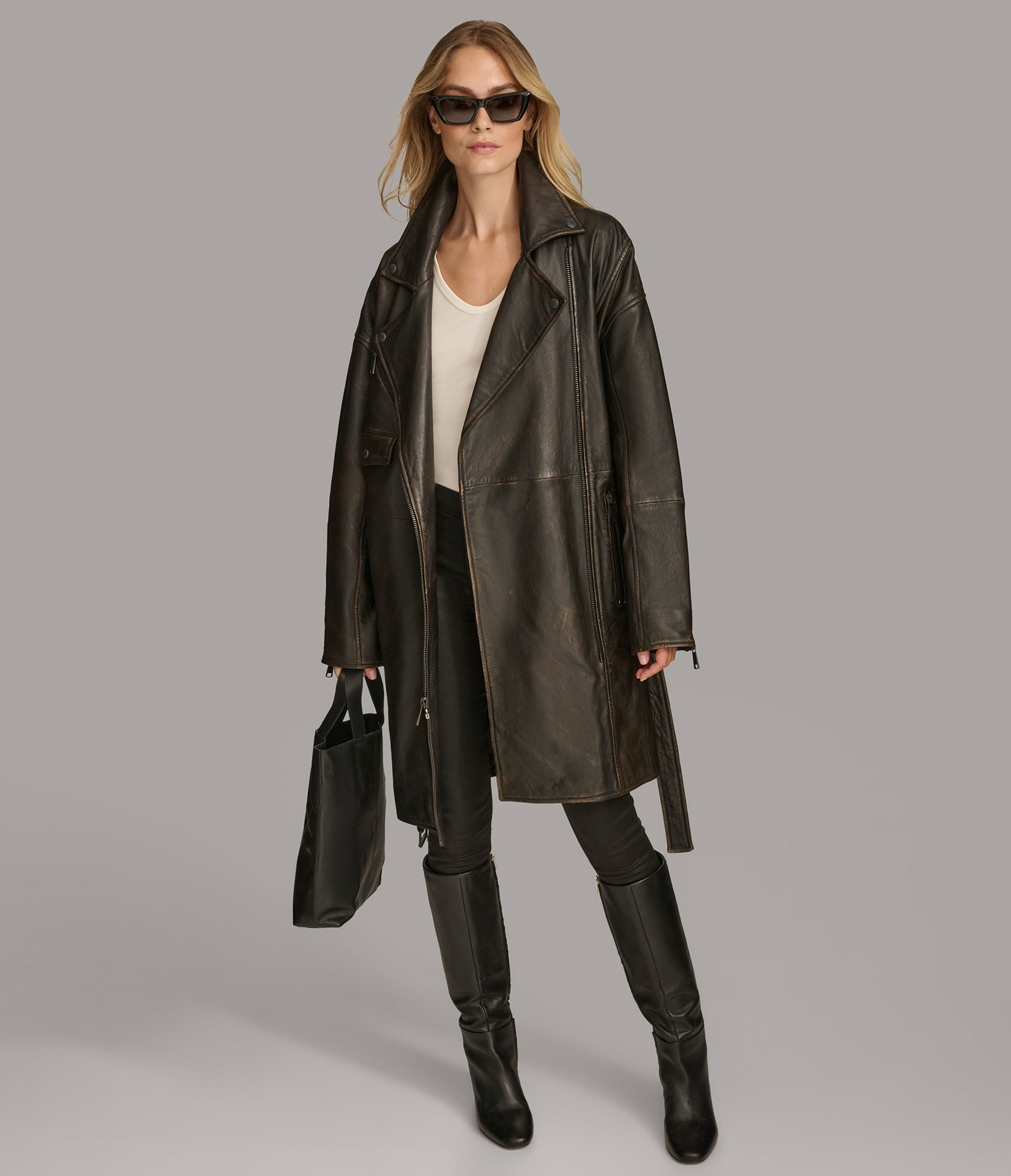 ジャケット・アウター LOST CONTROL / Buff Leather Coat(CML) LOST CONTROL / Buff Leather Coat(CML)（Distressed Chocolate