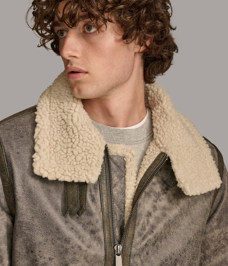 Urban Edge Xander Aviator With Faux Shearling