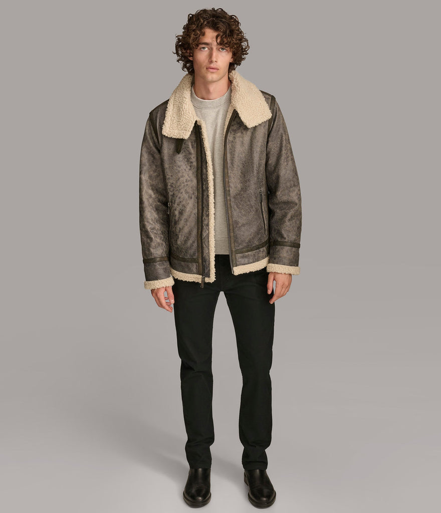 Urban Edge Xander Aviator With Faux Shearling