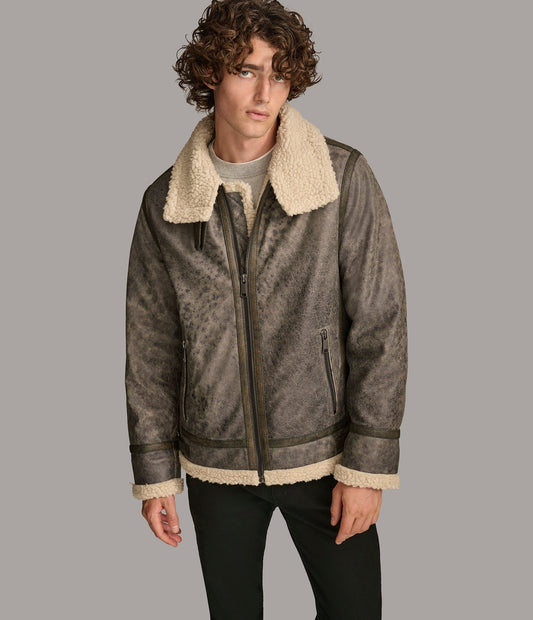 Urban Edge Xander Aviator With Faux Shearling