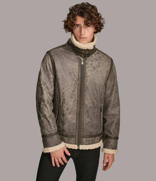 Urban Edge Xander Aviator With Faux Shearling