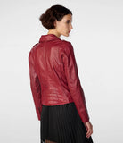 Premium Moto Jacket - 100% Genuine Leather, Asymmetrical Zipper