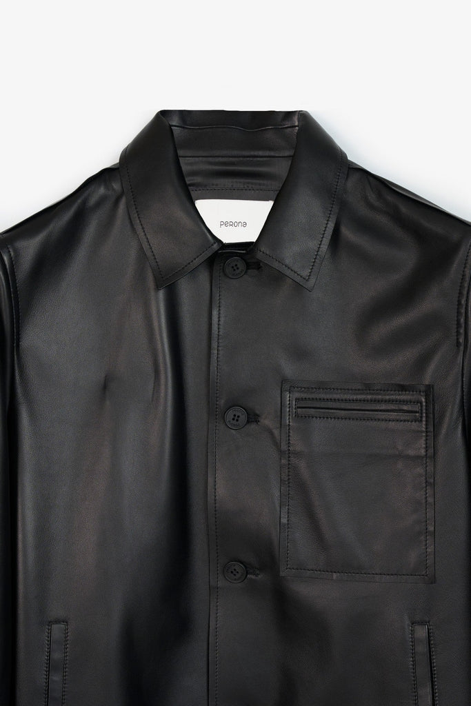 Pg Signature Black Men'S Leather Jacket