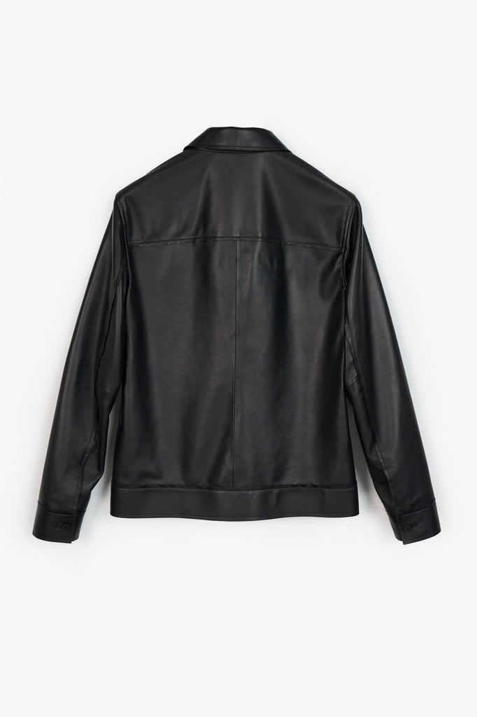 Pg Signature Black Men'S Leather Jacket