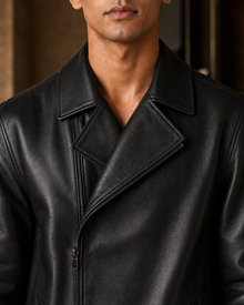 After-Hours Moto leather jacket construction detail