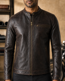 Four-Zip Racer leather jacket construction detail