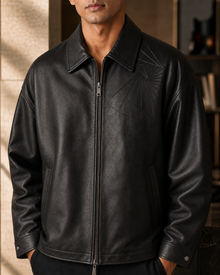 Night Coach leather jacket construction detail