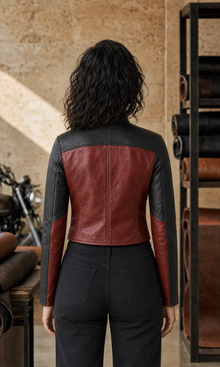Signal Racer leather jacket back view