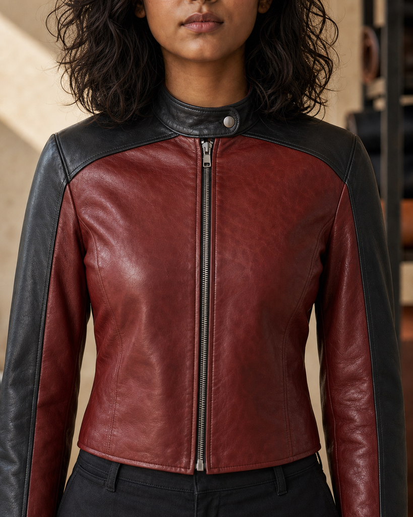 Signal Racer leather jacket construction detail