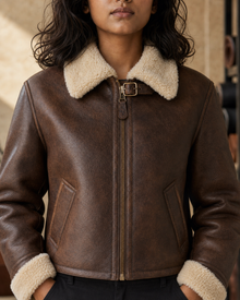 Cloud Aviator leather jacket construction detail