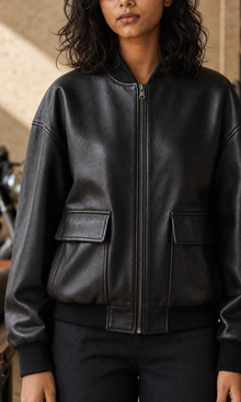 Cargo Slouch leather jacket construction detail