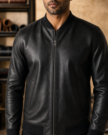 Modern Flight leather jacket construction detail