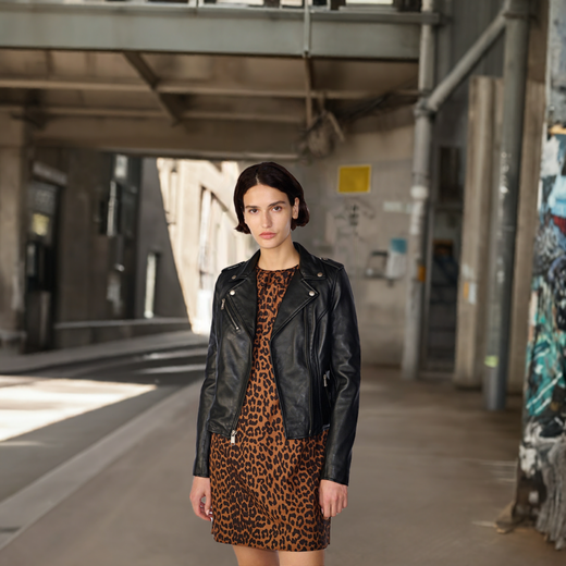 Luxury Asymmetrical Leather Jacket - Genuine Leather Moto Style-GLJK41