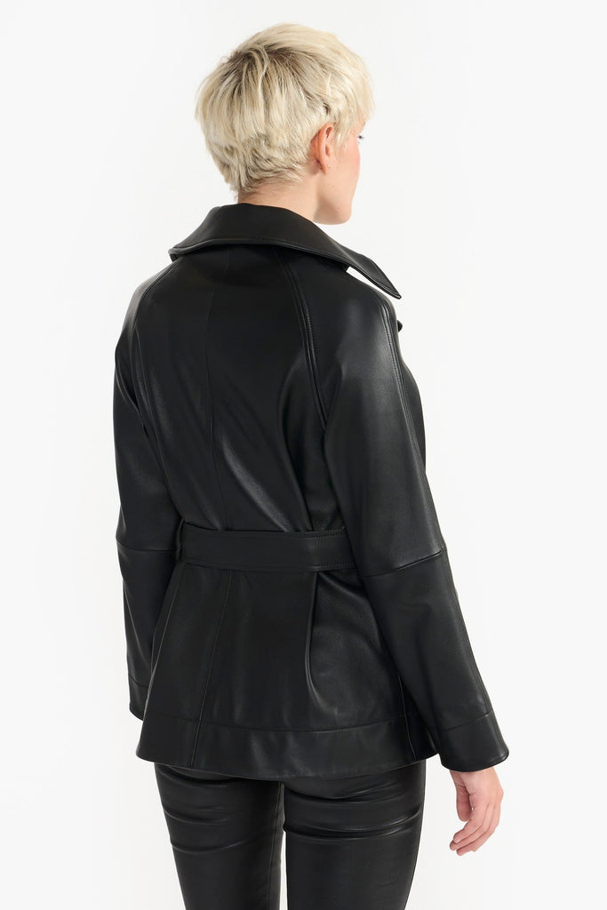 Signature Schwarze Damen Lederjacke