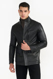 Signature Black Men'S Leather Jacket