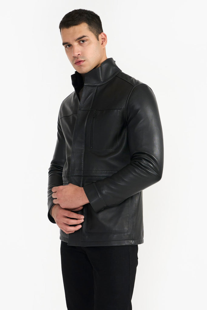 Signature Schwarze Herren Lederjacke