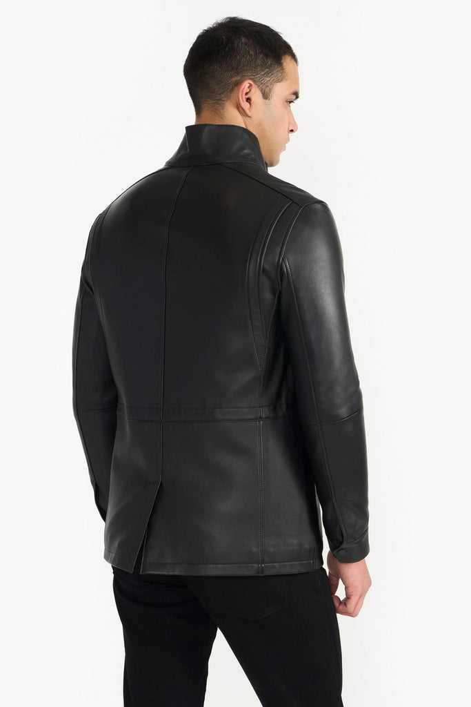 Signature Black Men'S Leather Jacket