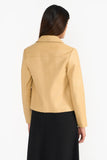 Yellow Women'S Leather Jacket