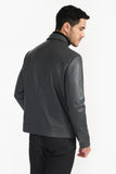 Pg Signature Graphite Grey Men'S Leather Jacket