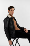 Black Men'S Leather Jacket