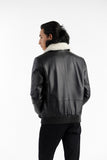 Schwarze Herren Lederjacke