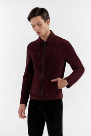 Signature Wine Men Leather Jacket