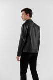 Pg Signature Schwarze Herren Lederjacke