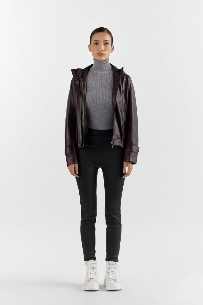 Pd Femme Damen Lederjacke