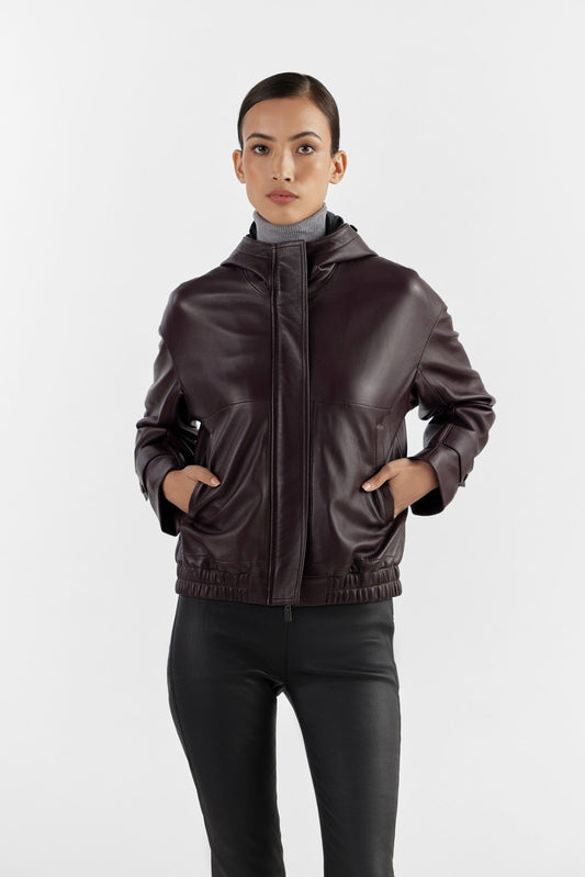 Pd Femme Damen Lederjacke