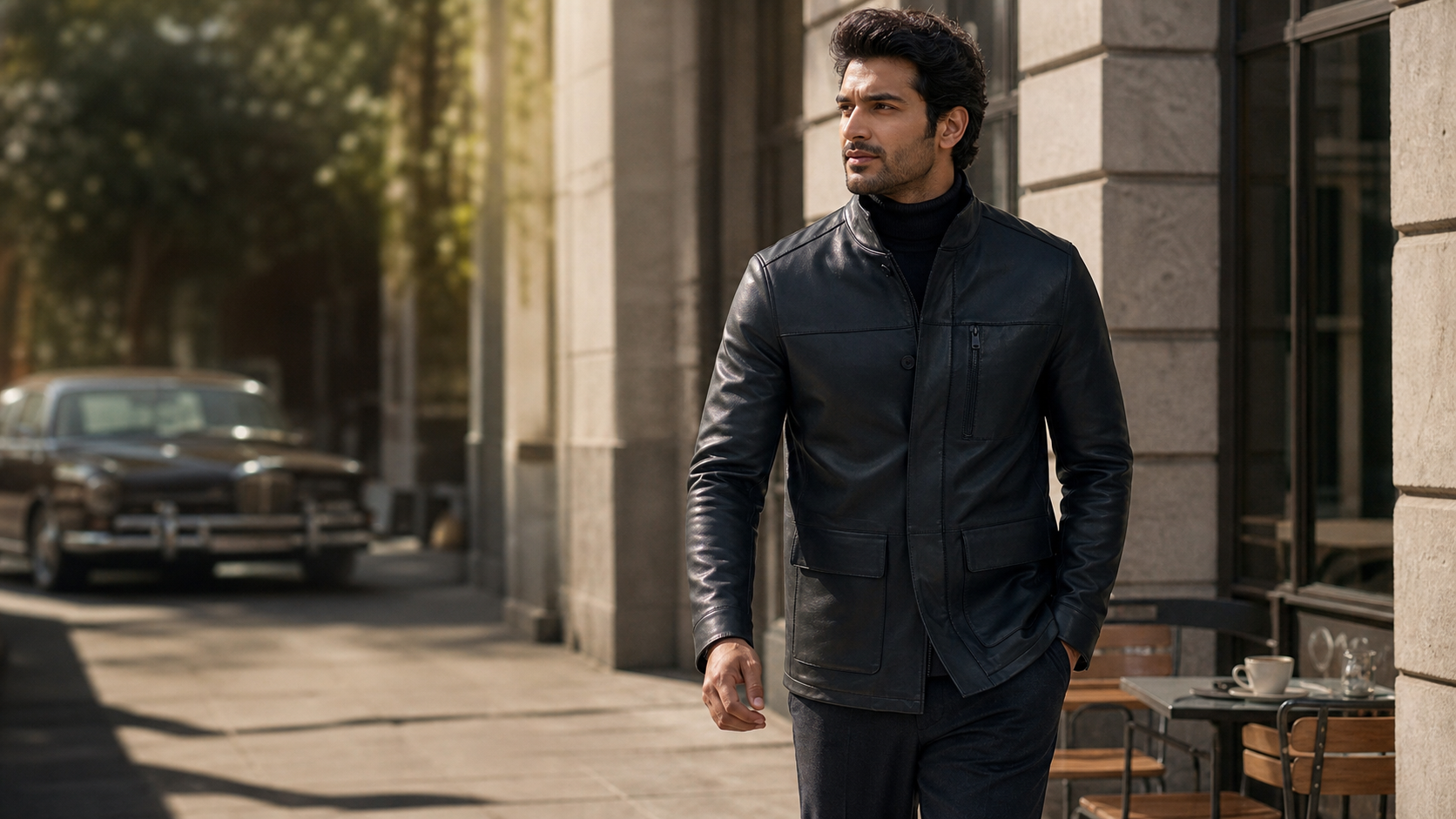 Everyday men's leather jacket edit